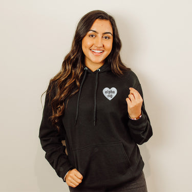 Alpha Sig Old School Sweetheart Hoodie