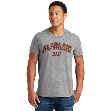 Alpha Sig Heather Gray Dad Tee