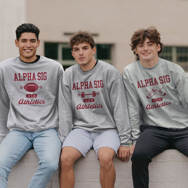 Alpha Sig Athletic Crewneck Alpha Sigma Phi
