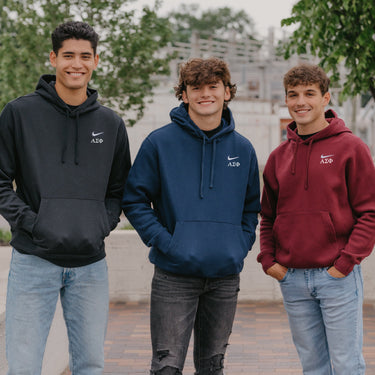 Alpha Sig Nike Embroidered Hoodie Alpha Sigma Phi