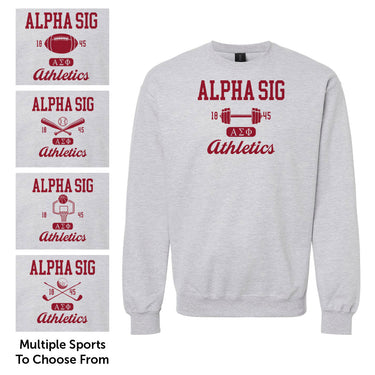 Alpha Sig Athletic Crewneck Alpha Sigma Phi