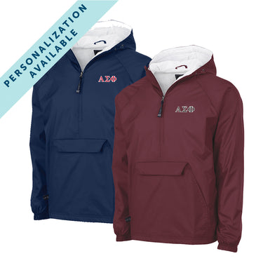 Alpha Sig Classic 1/4 Zip Rain Jacket Alpha Sigma Phi