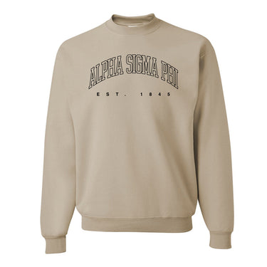 Alpha Sig Classic Neutral Crewneck Alpha Sigma Phi