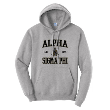 Alpha Sig Classic Crest Hoodie Alpha Sigma Phi