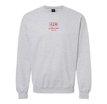 Alpha Sig Alumni Embroidered Greek letter Crewneck Alpha Sigma Phi