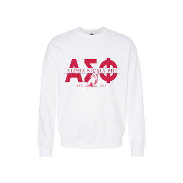 Alpha Sig Golden Letters Crewneck Alpha Sigma Phi