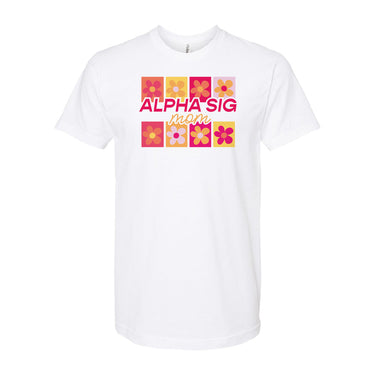 New! Alpha Sig Blooming Proud Mom Short Sleeve Tee Alpha Sigma Phi