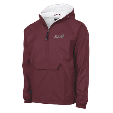 Alpha Sig Classic 1/4 Zip Rain Jacket Alpha Sigma Phi