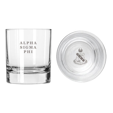 Alpha Sig Fraternity Legacy Rocks Glass Alpha Sigma Phi
