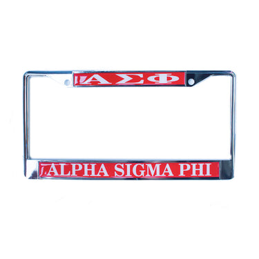 Alpha Sig License Plate Frame Alpha Sigma Phi