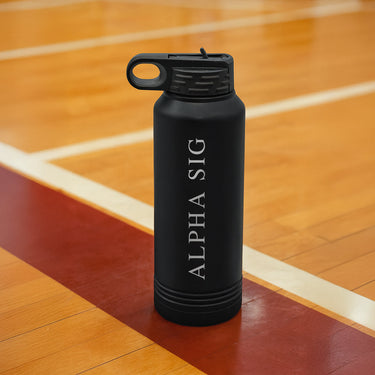 Alpha Sigma Phi  Black Water Bottle