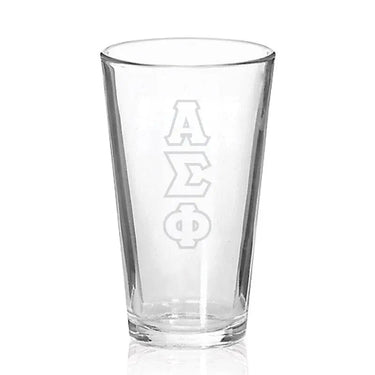 Alpha Sigma Phi Engraved Fellowship Glass | Alpha Sigma Phi | Drinkware > 15 ounce glasses