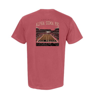 Crimson Printed Premium T-Shirt Back