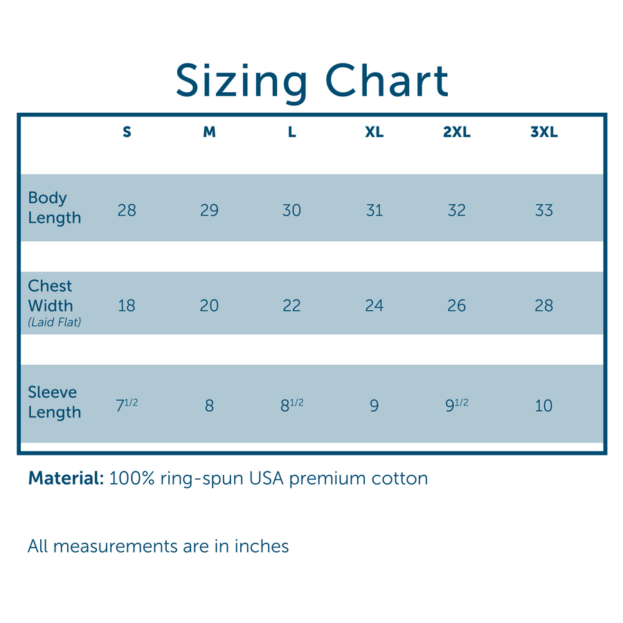 Comfort Colors Size Chart