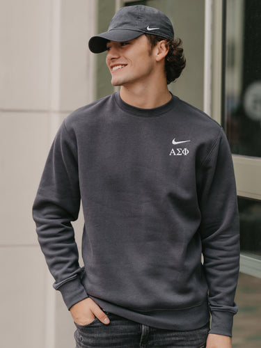 Alpha Sig Nike Embroidered Crewneck Alpha Sigma Phi