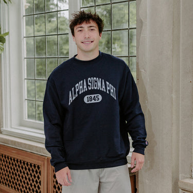 Alpha Sig Navy Greek Champion Collegiate Crewneck
