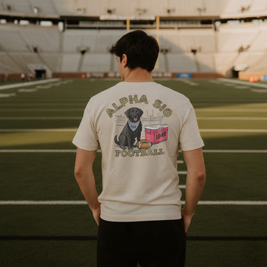 Alpha Sigma Phi fraternity merch, Comfort Colors Linebacker Lab Short Sleeve Tee.