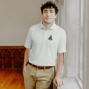 Alpha Sigma Phi  White Callaway Crest Polo