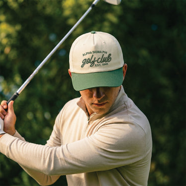 New! Alpha Sig Green Golf Club Hat
