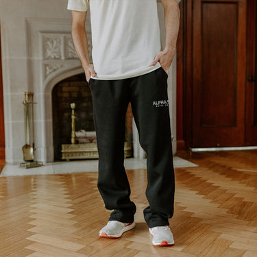 Alpha Sig Black Greek Heritage Lounge Sweatpants