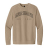 Neutral tan crewneck with fraternity design