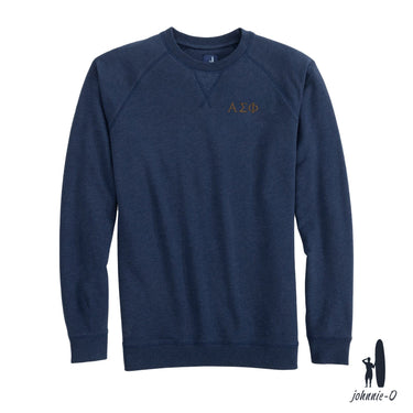 Alpha Sig Johnnie-O Navy Freeman Crewneck Alpha Sigma Phi
