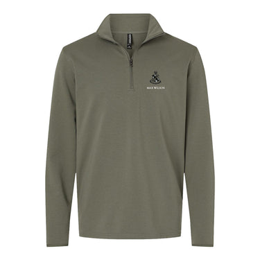 New! Alpha Sig Embroidered Crest Quarter Zip Alpha Sigma Phi