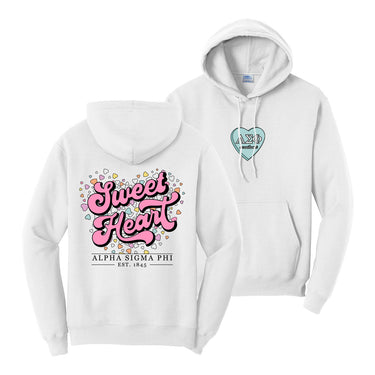 Alpha Sig White Sweetheart Hoodie Alpha Sigma Phi