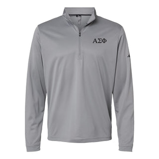 Alpha Sig Frat Grey Adidas Lightweight Performance 1/4 Zip.