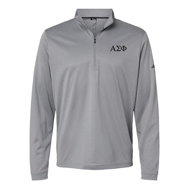 Alpha Sig Frat Grey Adidas Lightweight Performance 1/4 Zip.