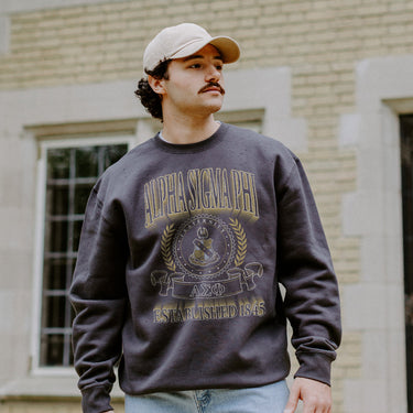 Alpha Sigma Phi Fraternity Heavyweight Graphic Crewneck