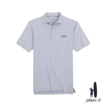 Alpha Sig Johnnie-O Heather Grey Polo Alpha Sigma Phi
