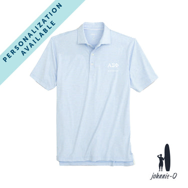 Alpha Sig Personalized Johnnie-O Striped Polo Alpha Sigma Phi
