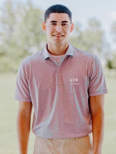 Alpha Sig Personalized Johnnie-O Striped Polo Alpha Sigma Phi