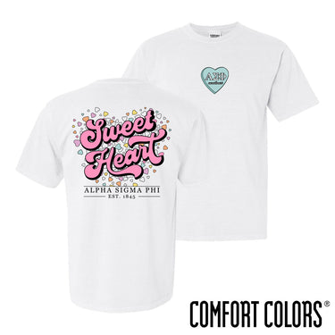Alpha Sig Sweetheart White Short Sleeve Tee Alpha Sigma Phi