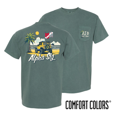New! Alpha Sig Coastal Cruiser Short Sleeve Tee Alpha Sigma Phi