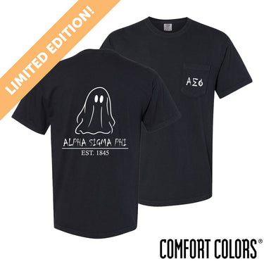 Limited Edition Alpha Sig Black Ghost Short Sleeve Tee Alpha Sigma Phi