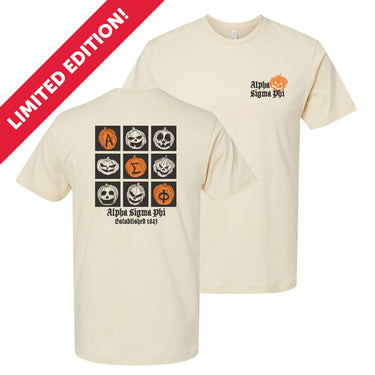 New! Alpha Sig Jack-O-Letter Tee