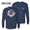 Alpha Sig Comfort Colors Long Sleeve Navy Patriot tee | Alpha Sigma Phi | Shirts > Long sleeve t-shirts