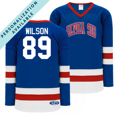 Alpha Sig Personalized Patriotic Hockey Jersey Alpha Sigma Phi