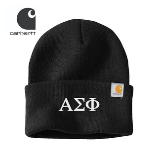 Alpha Sig Black Carhartt Beanie Alpha Sigma Phi