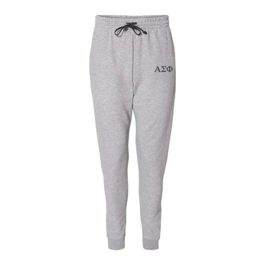 Alpha Sig Heather Grey Contrast Joggers | Alpha Sigma Phi | Pants > Sweatpants