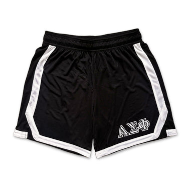 Alpha Sig Frat Black 7" Mesh Shorts.