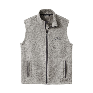 Alpha Sig Heather Grey Vest Alpha Sigma Phi
