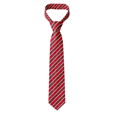 Alpha Sig Red Striped Silk Tie.
