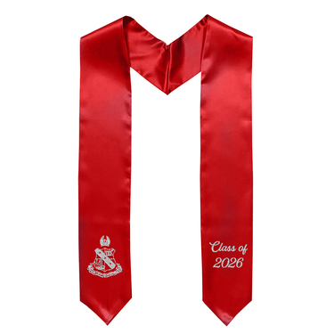 Alpha Sig Embroidered Crest Graduation Stole