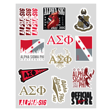 Alpha Sig Sticker Sheet