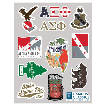 Alpha Sig Sticker Sheet Alpha Sigma Phi