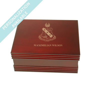 New! Alpha Sig Deluxe Engraved Rosewood Box Alpha Sigma Phi
