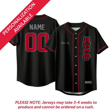 Alpha Sig Block Baseball Jersey.